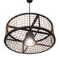 Meyda Lighting Paloma Golpe 30" Flat Black & Metallic Bronze Pendant Light