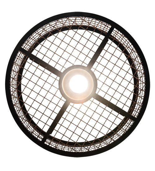 Meyda Lighting Paloma Golpe 30" Flat Black & Metallic Bronze Pendant Light