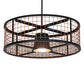 Meyda Lighting Paloma Golpe 30" Flat Black & Metallic Bronze Pendant Light