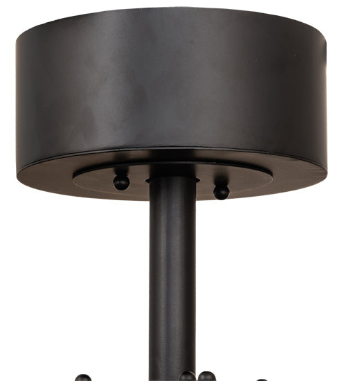 Meyda Lighting Paloma Golpe 42" 12-Light Matte Black Chandelier and Fan
