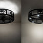 Meyda Lighting Paloma Golpe 42" 12-Light Matte Black Chandelier and Fan