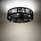 Meyda Lighting Paloma Golpe 42" 12-Light Matte Black Chandelier and Fan
