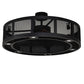 Meyda Lighting Paloma Golpe 42" 12-Light Matte Black Chandelier and Fan