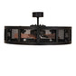 Meyda Lighting Paloma Golpe 42" 12-Light Matte Black Chandelier and Fan