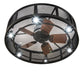 Meyda Lighting Paloma Golpe 42" 12-Light Matte Black Chandelier and Fan