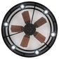 Meyda Lighting Paloma Golpe 42" 12-Light Matte Black Chandelier and Fan