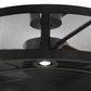 Meyda Lighting Paloma Golpe 42" 12-Light Matte Black Chandelier and Fan
