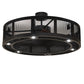 Meyda Lighting Paloma Golpe 42" 12-Light Matte Black Chandelier and Fan