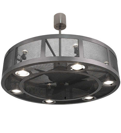 Meyda Lighting Paloma Golpe 48" 12-Light Bronze Metallic Chandelier With Fan