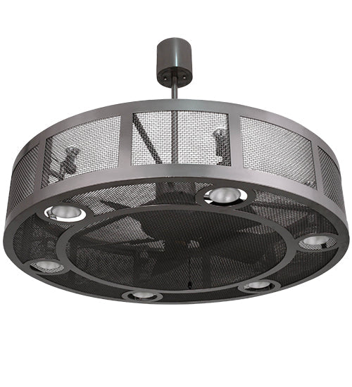 Meyda Lighting Paloma Golpe 48" 12-Light Bronze Metallic Chandelier With Fan