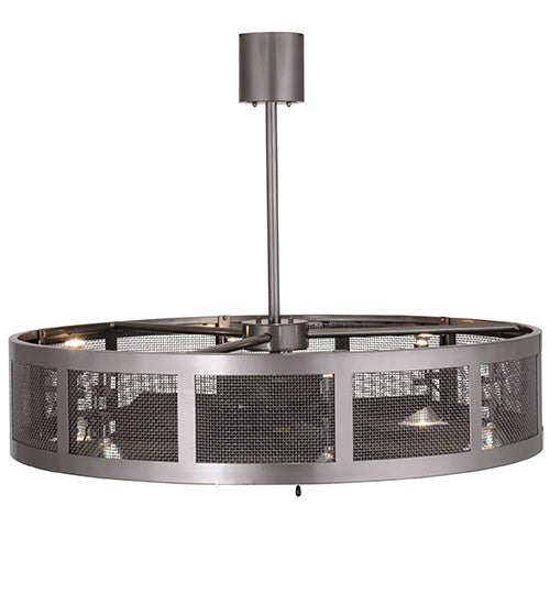 Meyda Lighting Paloma Golpe 48" 12-Light Bronze Metallic Chandelier With Fan