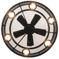 Meyda Lighting Paloma Golpe 48" 12-Light Bronze Metallic Chandelier With Fan