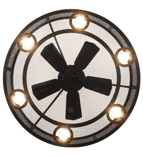 Meyda Lighting Paloma Golpe 48" 12-Light Bronze Metallic Chandelier With Fan