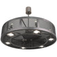 Meyda Lighting Paloma Golpe 48" 12-Light Bronze Metallic Chandelier With Fan