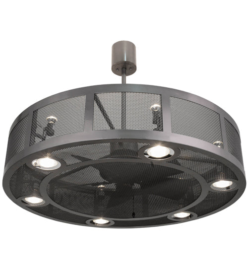 Meyda Lighting Paloma Golpe 48" 12-Light Bronze Metallic Chandelier With Fan