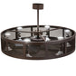 Meyda Lighting Paloma Golpe 48" 12-Light Cafe Noir Chandelier With Fan