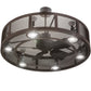 Meyda Lighting Paloma Golpe 48" 12-Light Cafe Noir Chandelier With Fan