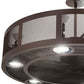 Meyda Lighting Paloma Golpe 48" 12-Light Cafe Noir Chandelier With Fan