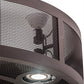 Meyda Lighting Paloma Golpe 48" 12-Light Cafe Noir Chandelier With Fan