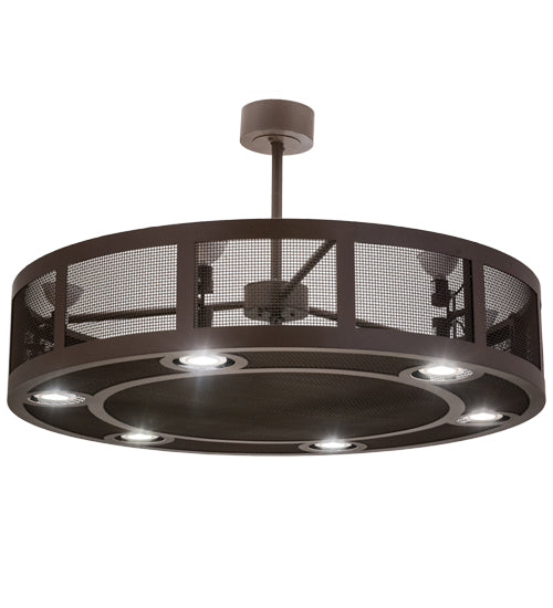 Meyda Lighting Paloma Golpe 48" 12-Light Cafe Noir Chandelier With Fan