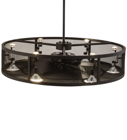 Meyda Lighting Paloma Golpe 48" 12-Light Oil Rubbed Bronze Chandelier With Fan