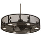 Meyda Lighting Paloma Golpe 48" 12-Light Oil Rubbed Bronze Chandelier With Fan