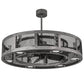 Meyda Lighting Paloma Golpe 48" 12-Light Steel Chandelier With Silver Shade and Fan