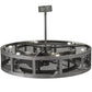Meyda Lighting Paloma Golpe 48" 12-Light Steel Chandelier With Silver Shade and Fan