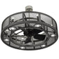 Meyda Lighting Paloma Golpe 48" 12-Light Steel Chandelier With Silver Shade and Fan
