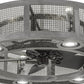 Meyda Lighting Paloma Golpe 48" 12-Light Steel Chandelier With Silver Shade and Fan