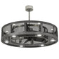 Meyda Lighting Paloma Golpe 48" 12-Light Steel Chandelier With Silver Shade and Fan