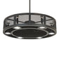 Meyda Lighting Paloma Golpe 48" 12-Light Wrought Iron Chandelier With Fan