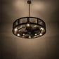 Meyda Lighting Paloma Golpe 48" 18-Light Steel Matte Clear Chandelier With Fan
