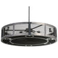 Meyda Lighting Paloma Golpe 48" 18-Light Steel Matte Clear Chandelier With Fan
