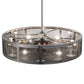 Meyda Lighting Paloma Golpe 48" 18-Light Steel Matte Clear Chandelier With Fan