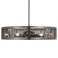 Meyda Lighting Paloma Golpe 48" 18-Light Steel Matte Clear Chandelier With Fan