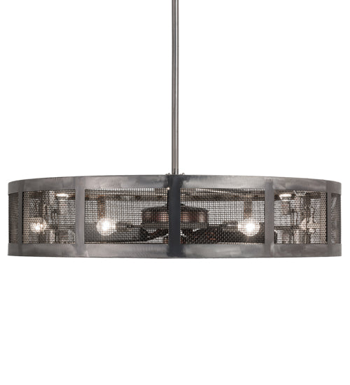Meyda Lighting Paloma Golpe 48" 18-Light Steel Matte Clear Chandelier With Fan