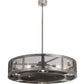 Meyda Lighting Paloma Golpe 48" 18-Light Steel Matte Clear Chandelier With Fan