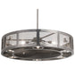 Meyda Lighting Paloma Golpe 48" 18-Light Steel Matte Clear Chandelier With Fan