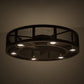 Meyda Lighting Paloma Golpe 48" 6-Light Mahogany Bronze Chandelier With Fan