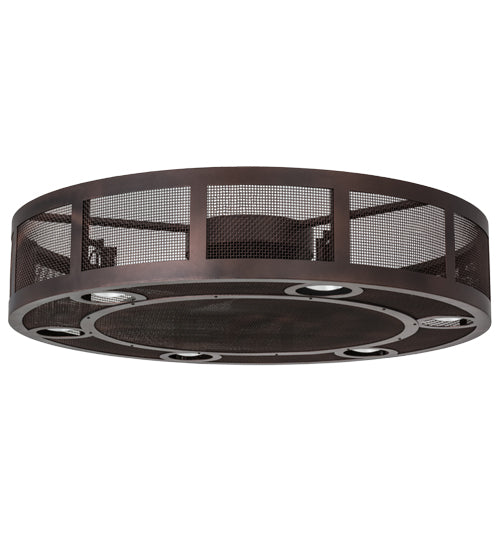 Meyda Lighting Paloma Golpe 48" 6-Light Mahogany Bronze Chandelier With Fan