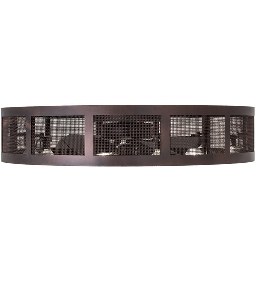 Meyda Lighting Paloma Golpe 48" 6-Light Mahogany Bronze Chandelier With Fan