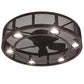 Meyda Lighting Paloma Golpe 48" 6-Light Mahogany Bronze Chandelier With Fan