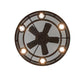 Meyda Lighting Paloma Golpe 48" 6-Light Mahogany Bronze Chandelier With Fan