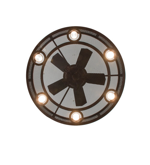 Meyda Lighting Paloma Golpe 48" 6-Light Mahogany Bronze Chandelier With Fan