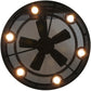 Meyda Lighting Paloma Golpe 48" 6-Light Matte Clear Chandelier With Fan