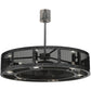 Meyda Lighting Paloma Golpe 48" 6-Light Matte Clear Chandelier With Fan