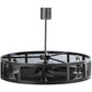 Meyda Lighting Paloma Golpe 48" 6-Light Matte Clear Chandelier With Fan