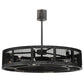 Meyda Lighting Paloma Golpe 48" 6-Light Matte Clear Chandelier With Fan