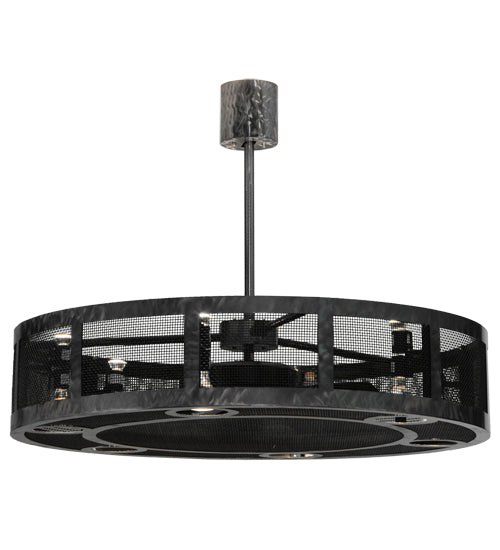 Meyda Lighting Paloma Golpe 48" 6-Light Matte Clear Chandelier With Fan